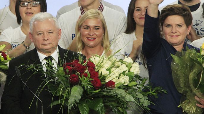 Jaroslaw Kaczyński a  Beata Szydlová - noví vládci Polska