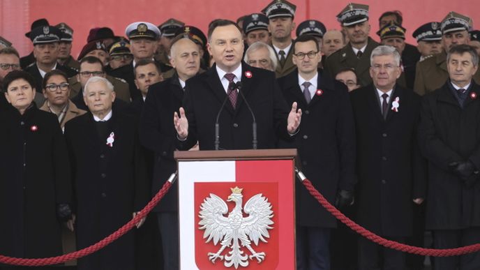Prezident Duda při oslavách 100 let od získání nezávislosti Polska
