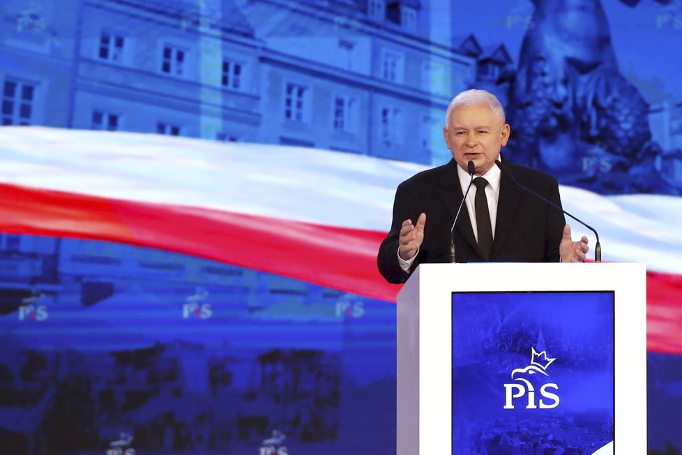 Předseda polské strany Právo a spravedlnost Jarosław Kaczyński