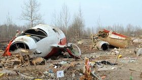 Místo havárie poslkého tupolevu ve Smolensku