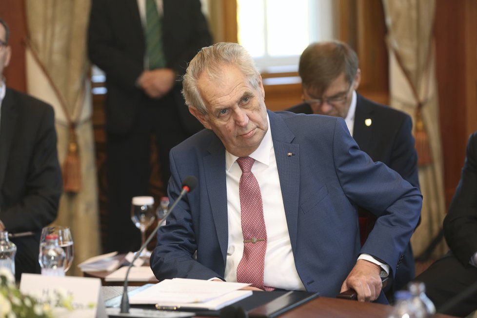 Prezidenti V4 v Štrbském Plese rokovali o Evropské unii. Na snímku český prezident Miloš Zeman.(11.10.2018)