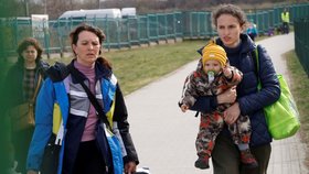 Ukrajinští uprchlíci v polské Medyce