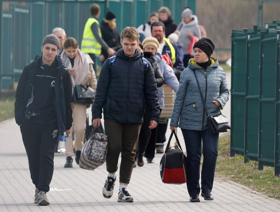 Ukrajinští uprchlíci v polské Medyce