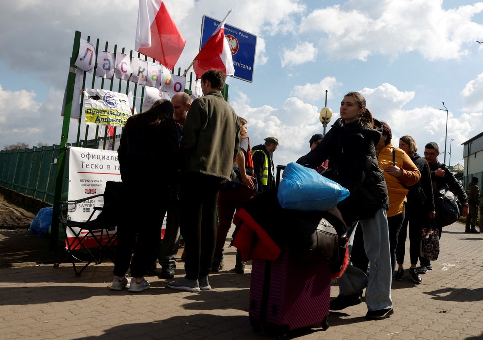 Ukrajinští uprchlíci v polské Medyce