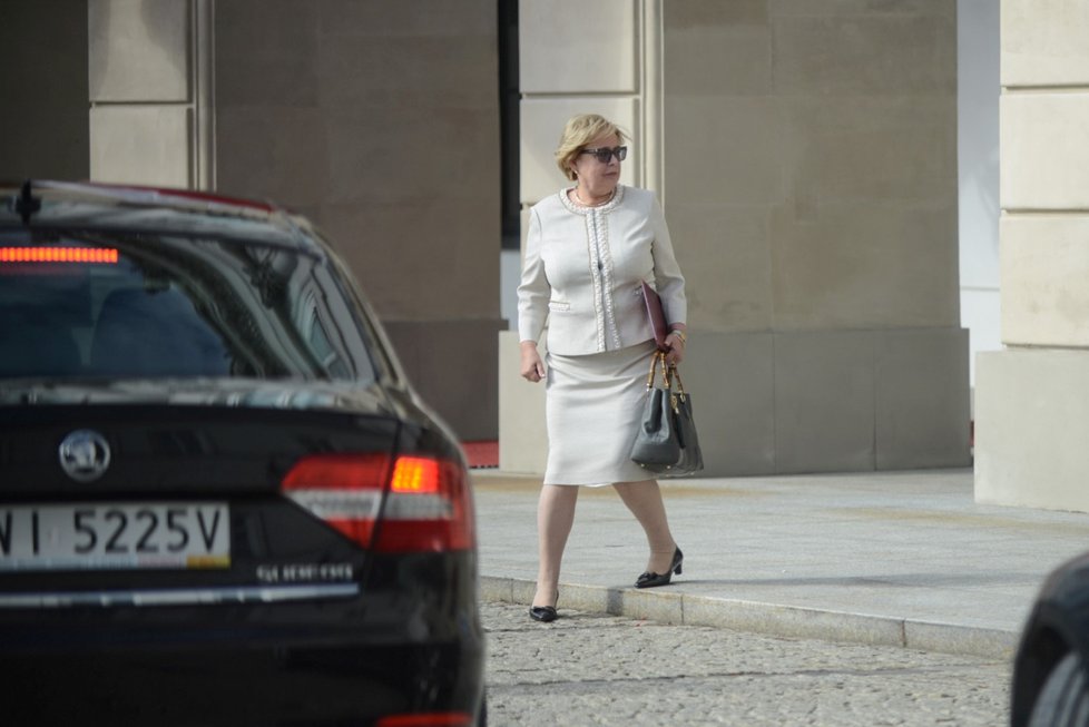 Předsedkyně polského nejvyššího soudu Malgorzata Gersdorfová po setkání s prezidentem Andrzejem Dudou (3.7.2018).