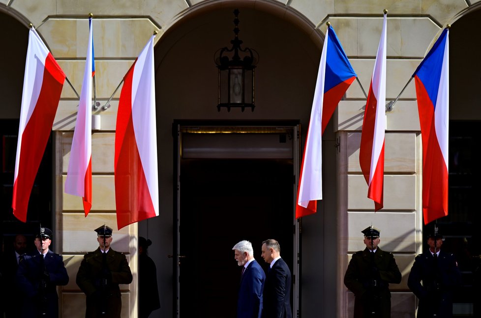 Petr Pavel navštívil v Polsku Andrzeje Dudu. (16. 3. 2023)