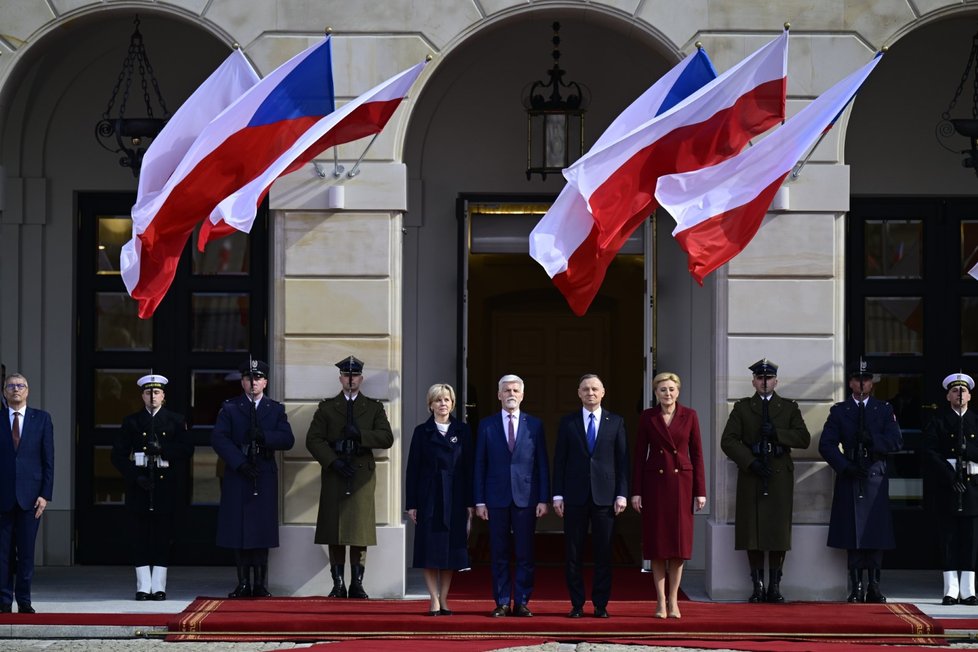 Petr Pavel navštívil v Polsku Andrzeje Dudu. (16. 3. 2023)