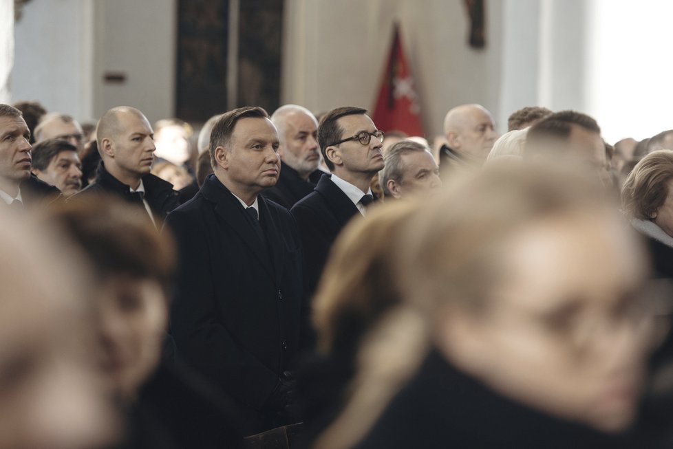 Polsko si připomíná zavražděného primátora. Na snímku polský prezident Andrzej Duda a premiér Mateusz Morawiecki.