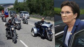 Proti Putinovým motorkářům se chystají protesty: Jejich průjezd je provokace, tvrdí polská premiérka