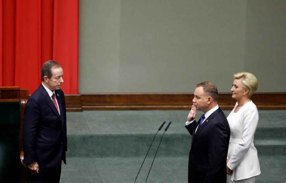 Andrzej Duda složil prezidentský slib. (6. 8. 2020)