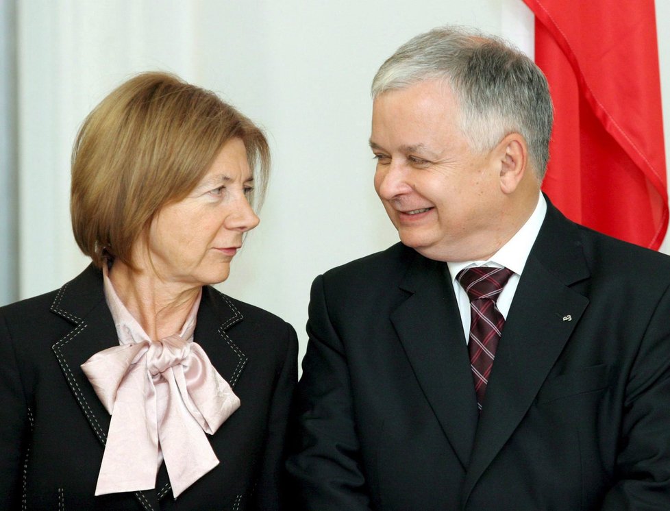 Maria Kaczyńská se svým manželem Lechem