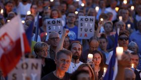 Protesty kvůli soudní reformě v Polsku