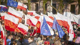 Protivládní protest v Polsku v prosinci 2015