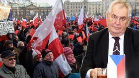 V Polsku vytáhli proti vládě červené karty. Prezident Zeman se však polského kabinetu zastal