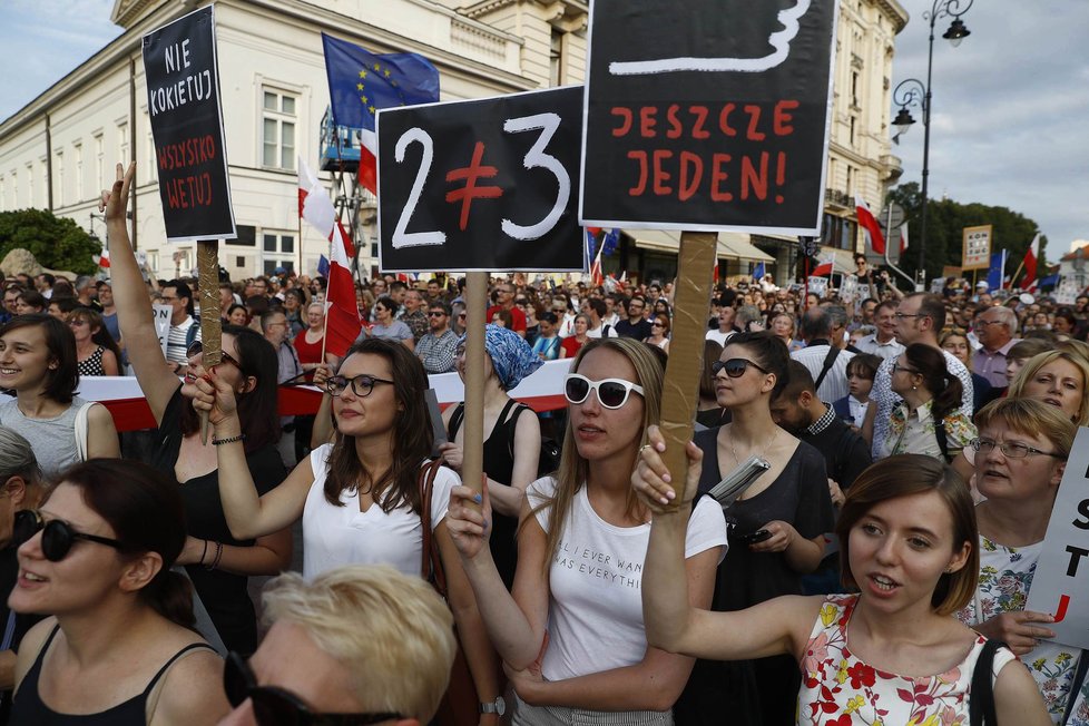 Protesty Poláků proti justičním reformám