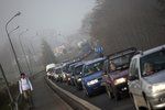 Ucpaná silnice v Polsku (ilustrační foto)