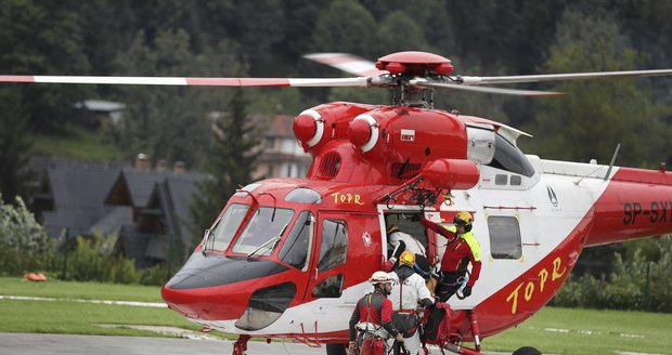 Vrtulník polské záchranky