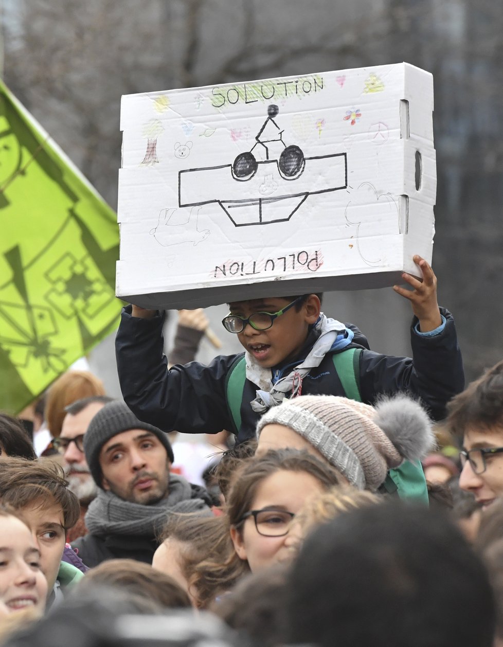V Bruselu lidé demonstrovali za politická řešení klimatických změn