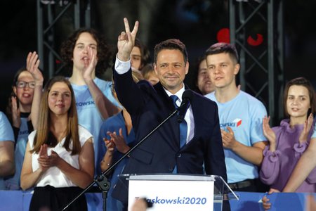 Rafal Trzaskowski po 2. kole prezidentských voleb v Polsku (12. 7. 2020)
