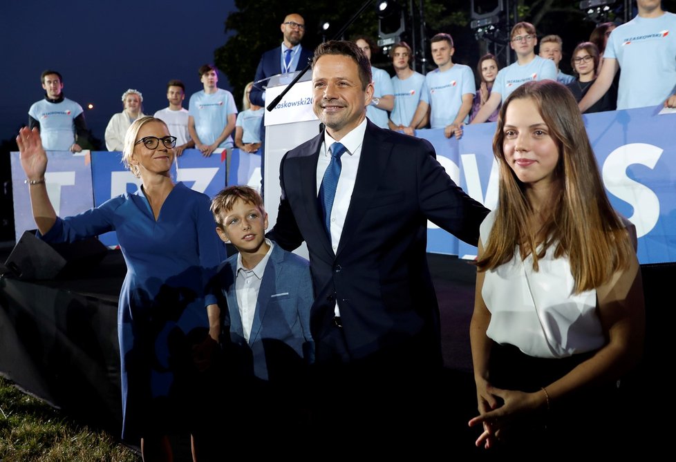 Rafal Trzaskowski po 2. kole prezidentských voleb v Polsku (12. 7. 2020)