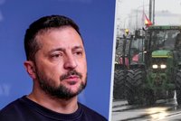 Zelenskyj se rozčílil kvůli zemědělcům! Vadí mu blokády na polsko-ukrajinské hranici