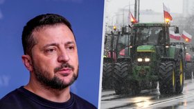 Zelenskyj se rozčílil kvůli zemědělcům! Vadí mu blokády na polsko-ukrajinské hranici