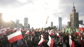 Pochod polských nacionalistů.