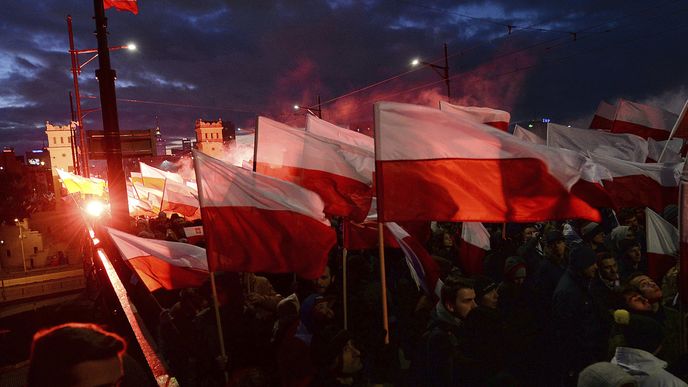 Pochod polských nacionalistů.