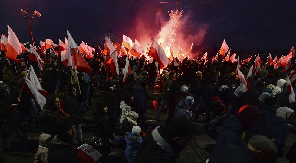 Pochod polských nacionalistů.