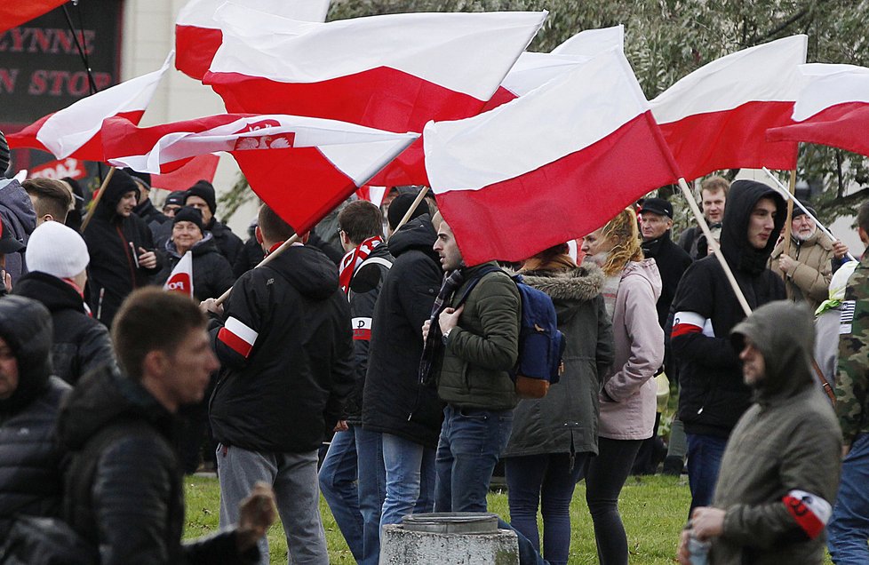 Pochod polských nacionalistů.