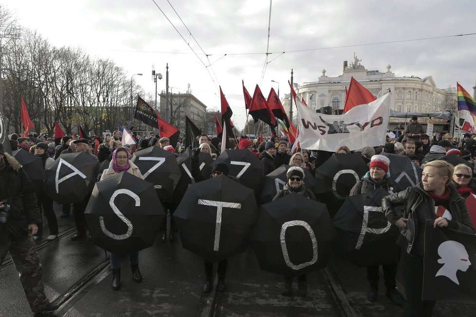 Pochod polských nacionalistů.