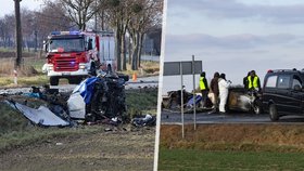 Při čelní srážce dvou aut v Polsku na Štědrý den zahynulo šest lidí.