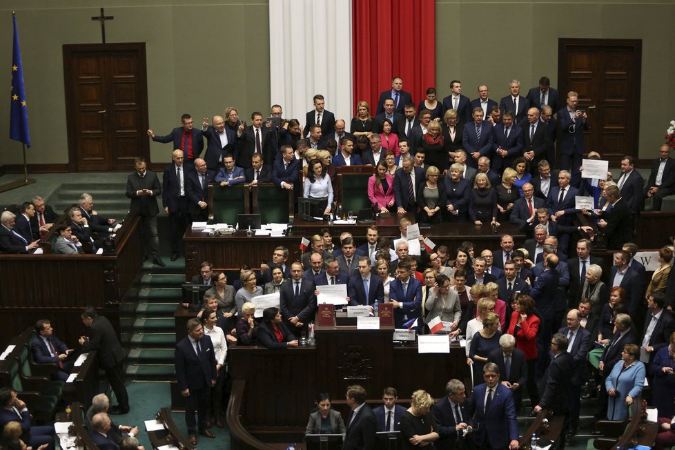 Protest proti návrhu polské vlády