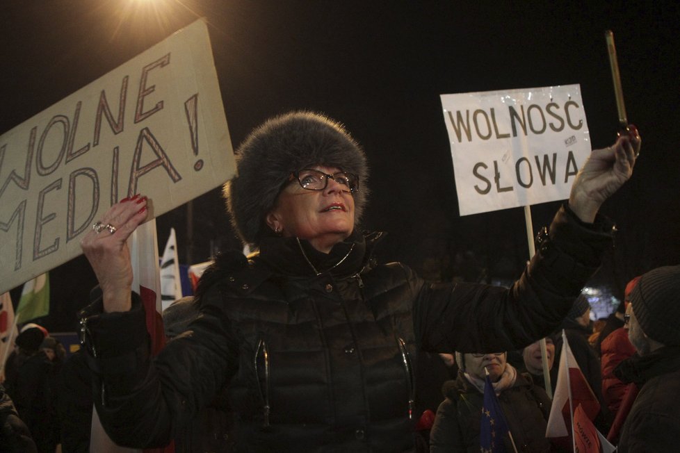 Protest proti návrhu polské vlády