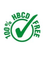 Nezávadný polystyren má na obalu logo a nápis „100 % HBCD free“.