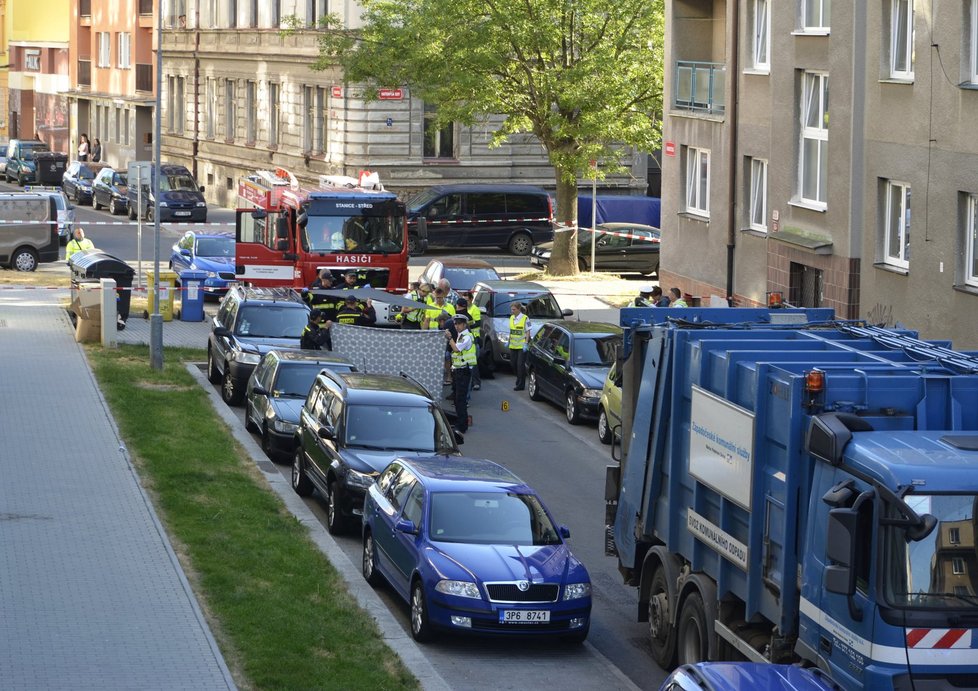 Popelářský vůz srazil a usmrtil ženu.