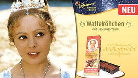 Tvář Popelky Libušky Šafránkové byla zneužita na německé cukrovinky