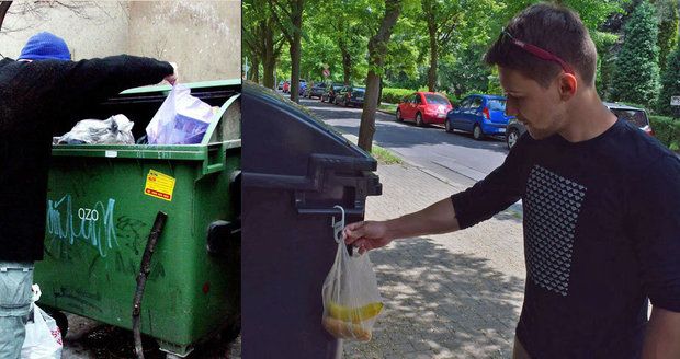 Stop bezdomovcům v popelnicích: Český student vymyslel háček na jídlo