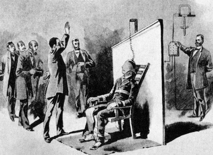 Problémy nastaly i při prvním užití elektrického křesla. Problémy nastaly i při prvním užití elektrického křesla.