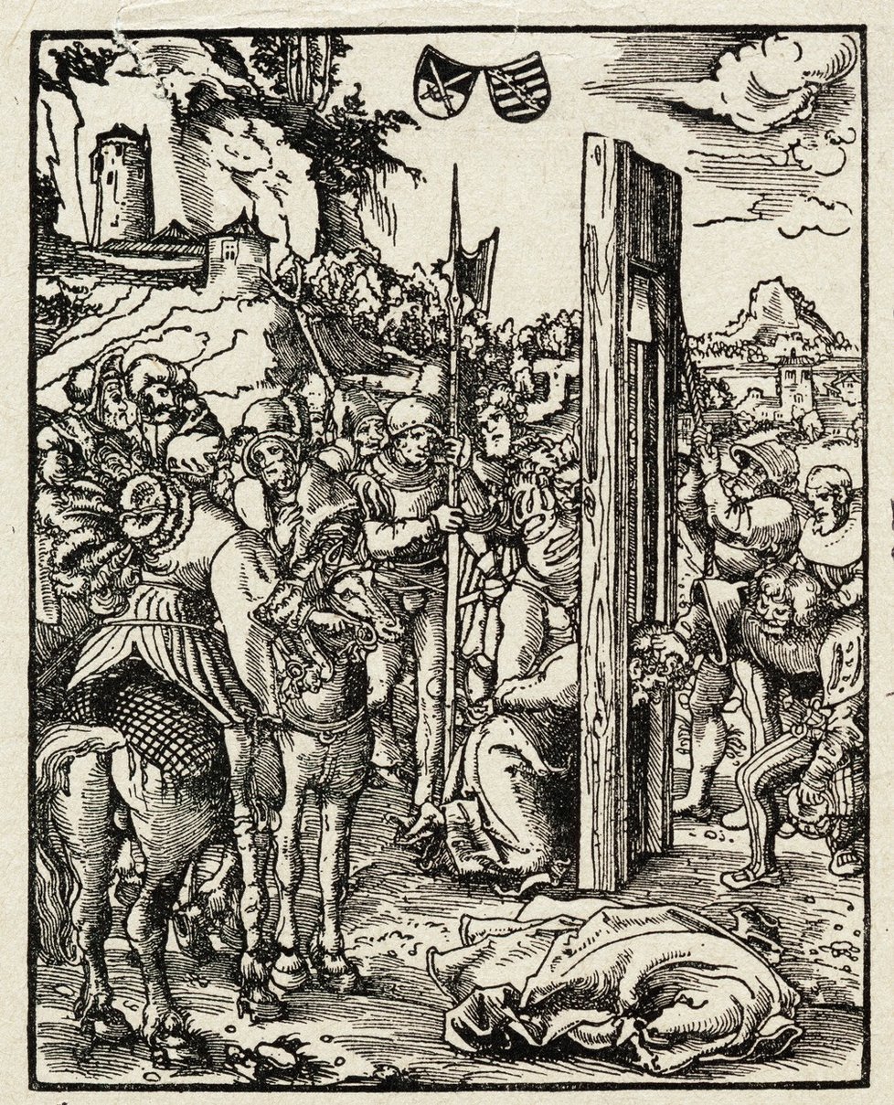 Poprava ve středověku -ilustrační obrázky.