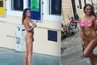 Pornoherečka se procházela po Bratislavě nahá: Šlo o experiment, tvrdí