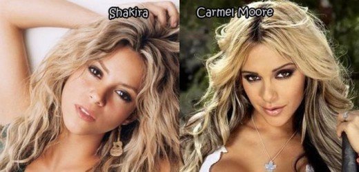 Zpěvačka Shakira a Carmel Moore