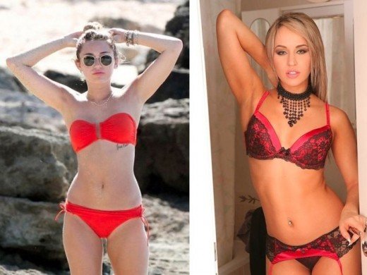 Zpěvačka Miley Cyrus a Aleska Diamond