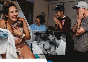 Náhradní matka Lauren z Floridy porodila malou Nelly dvěma tatínkům.