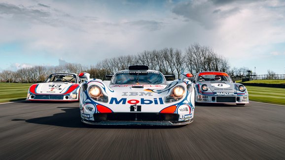 Porsche přivezlo do Goodwoodu několik druhů závodní 911, která slaví šedesátku