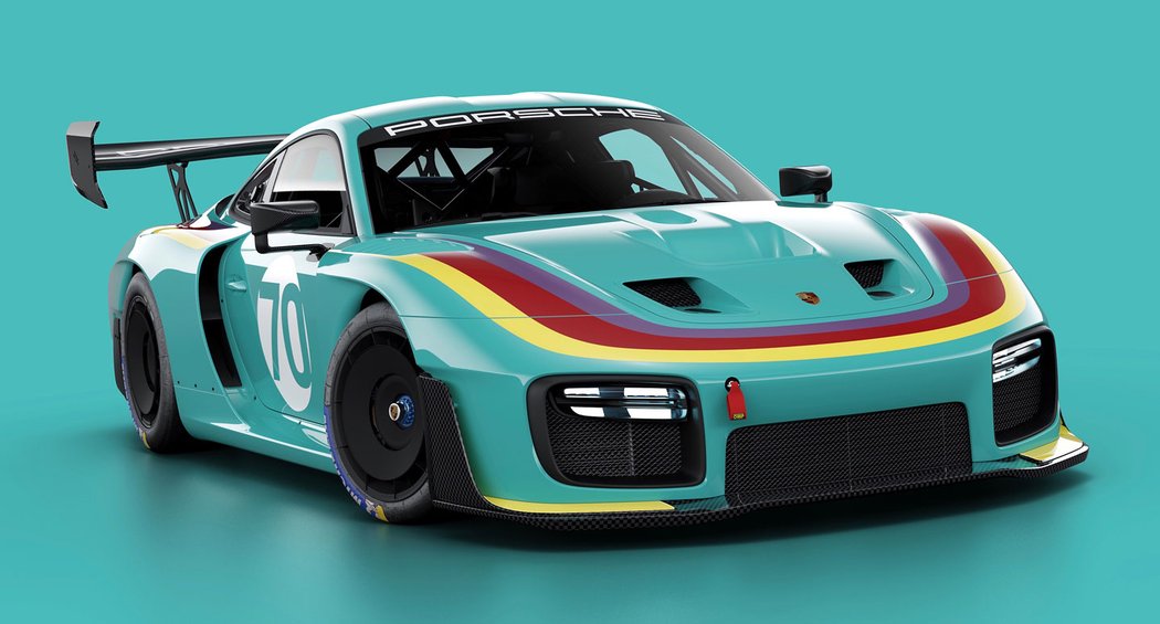 Porsche 935 Vailant. Závodní tým Kremer kdysi oblékl Porsche 935 do hodně výrazných barev.