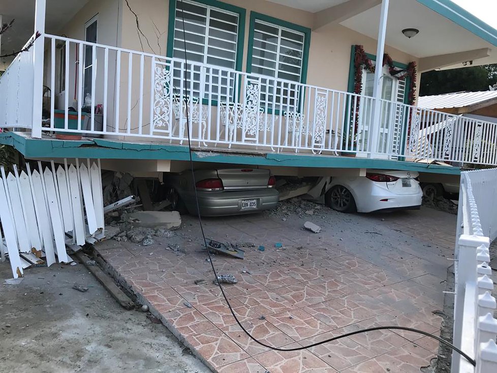 Karibský ráj Portoriko zasáhlo zemětřesení. Napáchalo velké škody, ale nikdo nebyl zraněn. (7.1.2020)