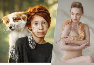 Ruská fotografka Anastasiya Dobrovolskaya tvoří originální portréty se zvířaty.