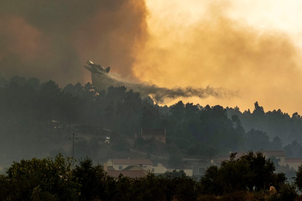 Požár ve středním Portugalsku (23. 7. 2019)