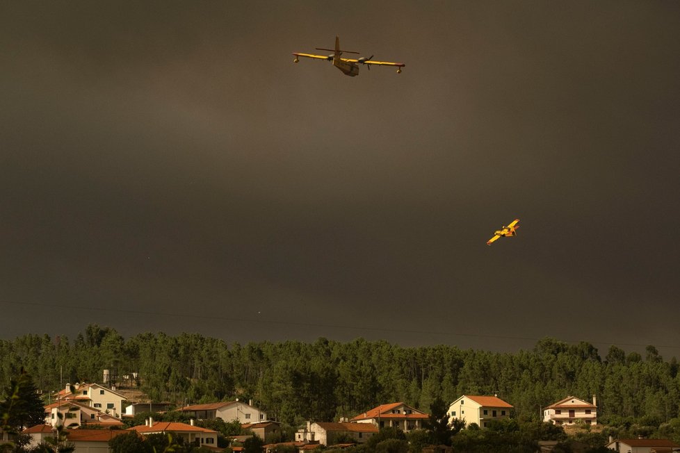 Požár ve středním Portugalsku (23. 7. 2019)